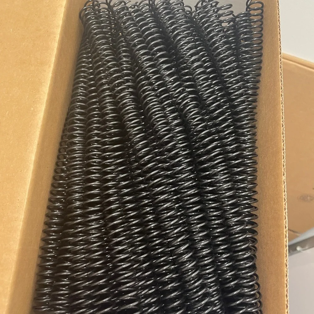 1/2” Black Spiral Coil Bindings, 12” (100 Pack)